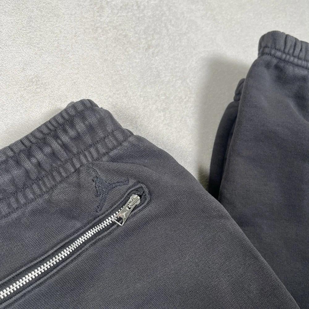 Nike Air Jordan Wordmark Joggers Men's M Charcoal Fleece Sweatpants Jumpman Logo